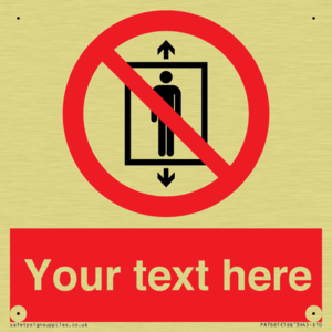 Custom prohibition Do not use this lift for people